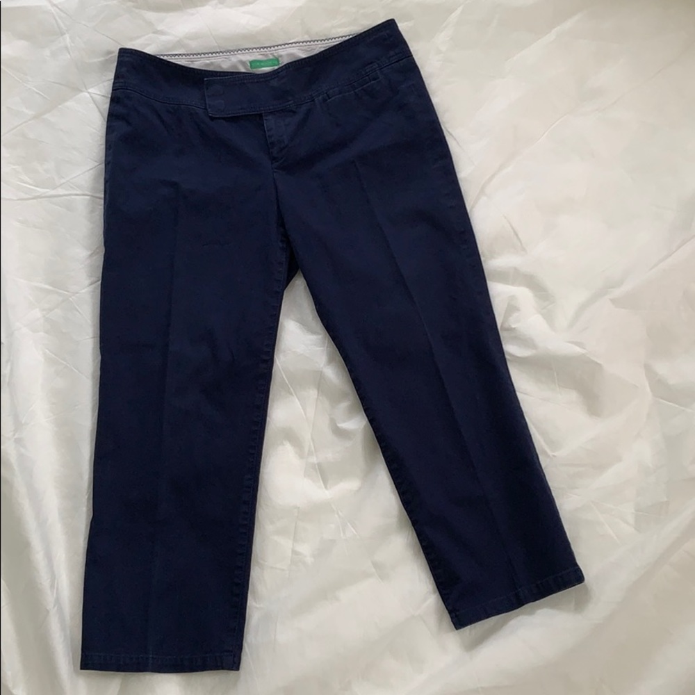 Lily Pulitzer summer weight navy Capri pants